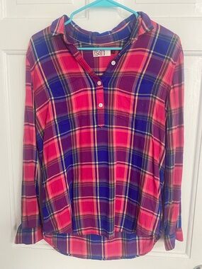 Bright Plaid Pink and Blue Shirt